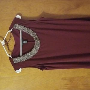 R & M Richard's Garnet Shell Dress Size 10 : A